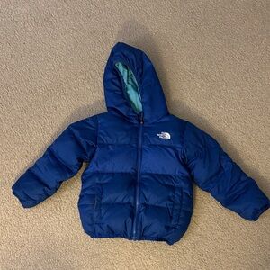 Toddler 4T The North Face reversible puffer blue/teal perrito (see photos!)